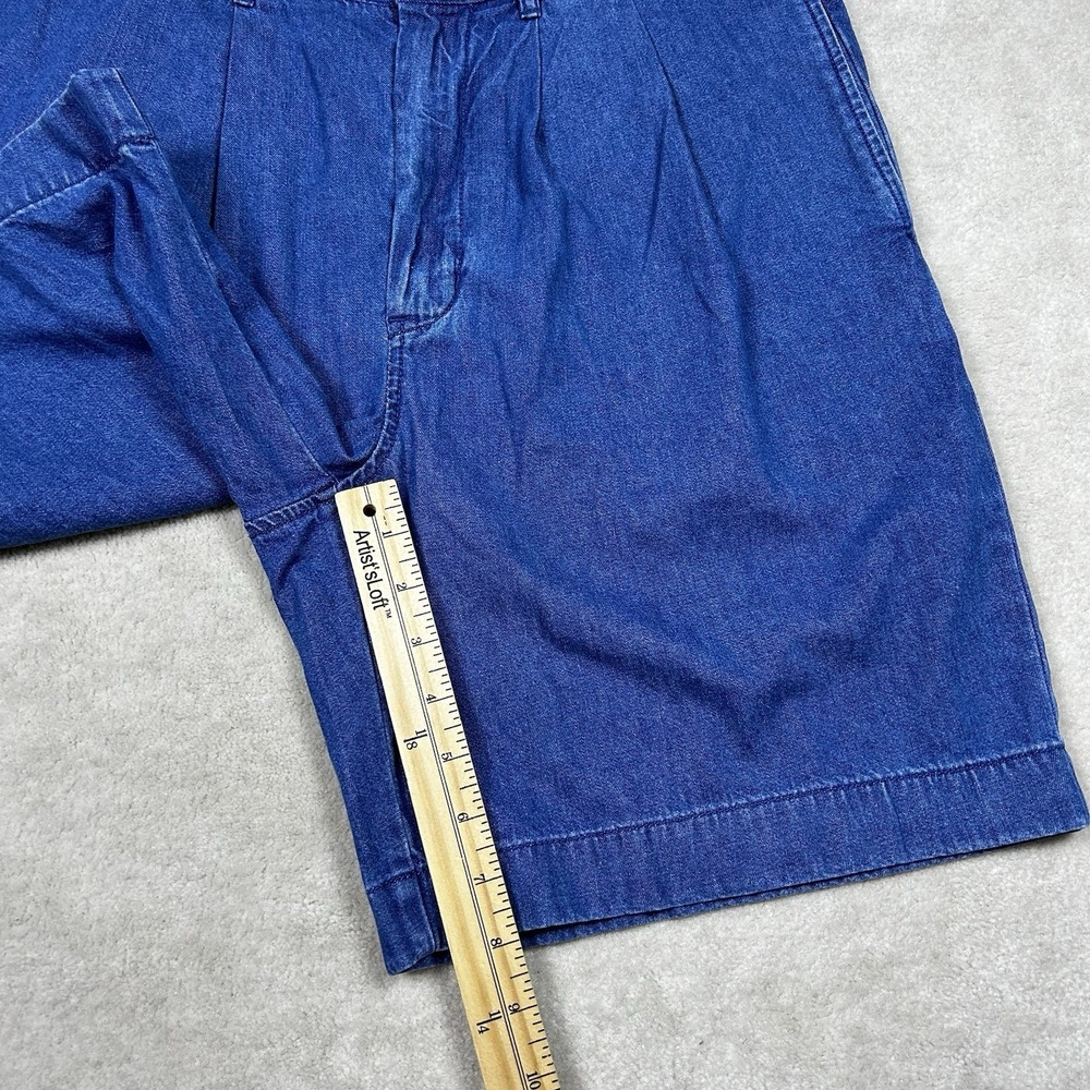 J Crew Shorts Men's 32 Denim Pleated Chambray Dock Oarsman MSRP $158 Dad - Picture 6 of 8